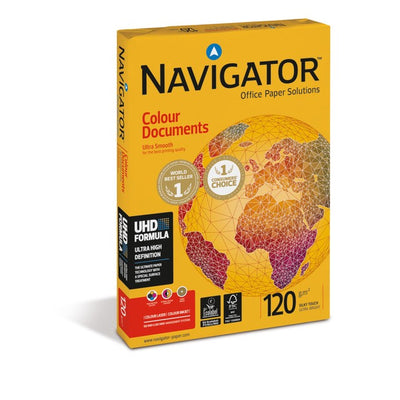 Nuco Navigator Colour Documents A4 White Printer Paper 250 Sheets 120GSM