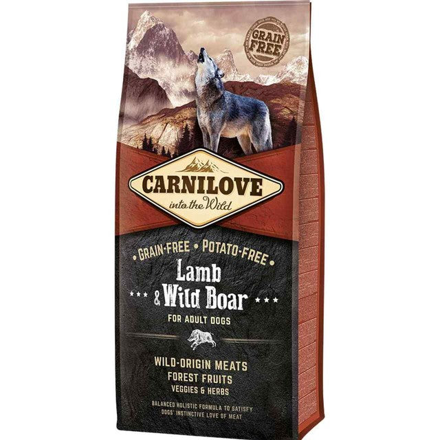 Carnilove dog food lamb and wild boar 1.5kg - British product