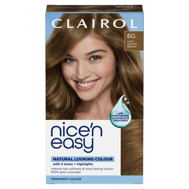 Nice N' Easy 6G Light Golden Brown hair dye - British product