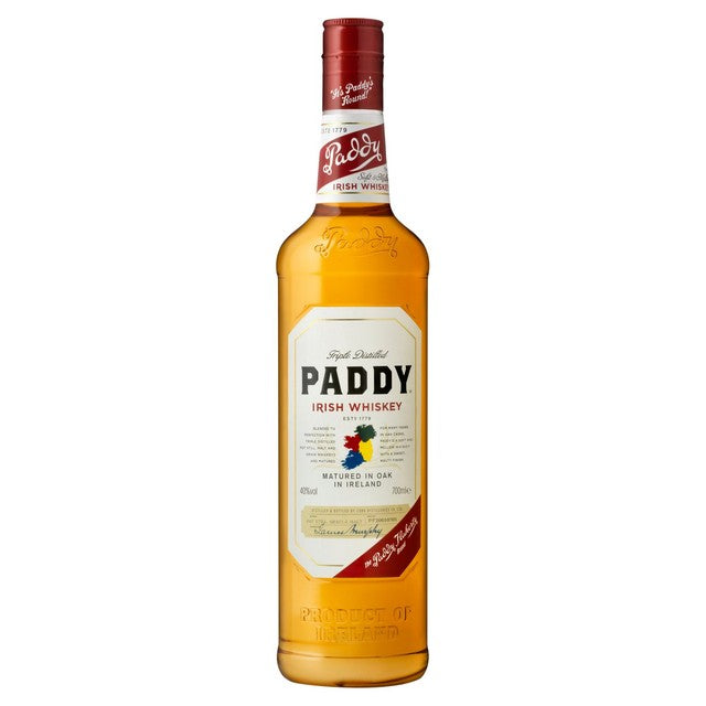 Paddy Irish Whiskey 70cl, imported from the UK