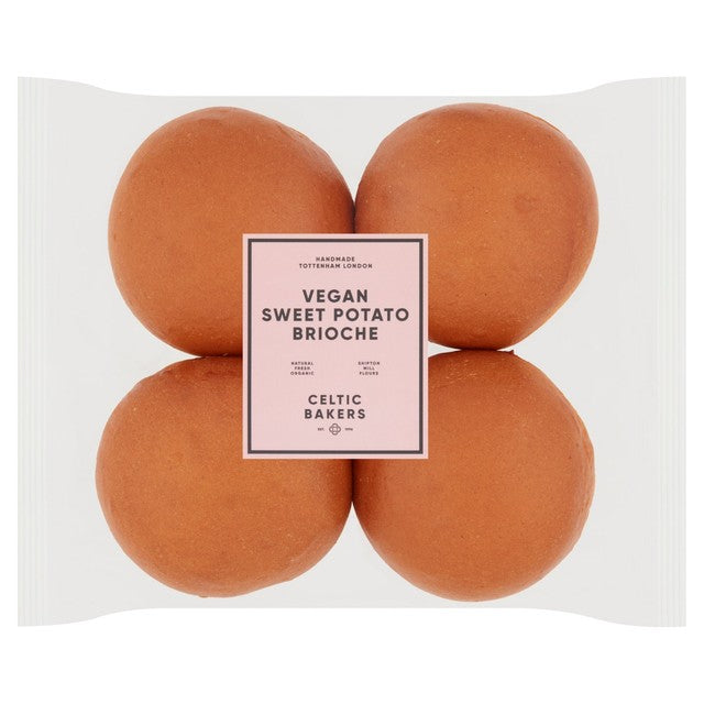 Celtic Bakers sweet potato buns 4 x 60g - British product