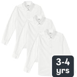 M&S girls slim fit long sleeve easy to iron school shirt 3-4 years, imported from the UK