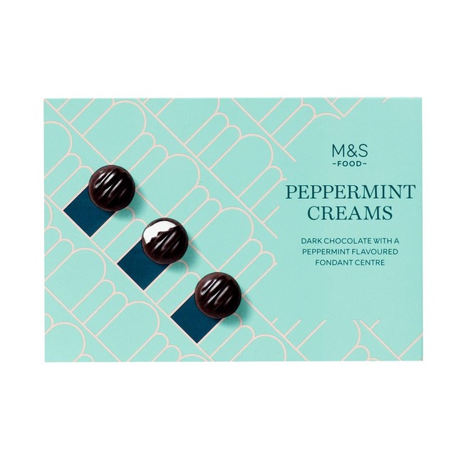 M&S peppermint creams dark chocolates 150g, imported from the UK