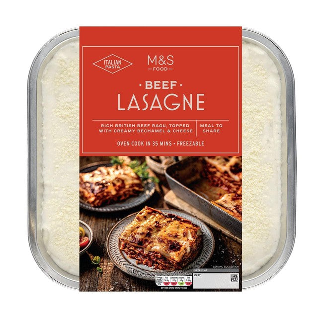 M&S Beef Lasagne Ready Meal 1.5kg, imported from the UK