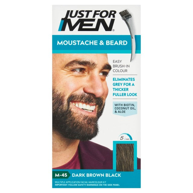 Just For Men moustache beard dark brown hair colour gel, UK version