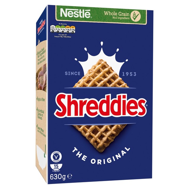 Nestle Shreddies Original breakfast cereal 630g (British brand)