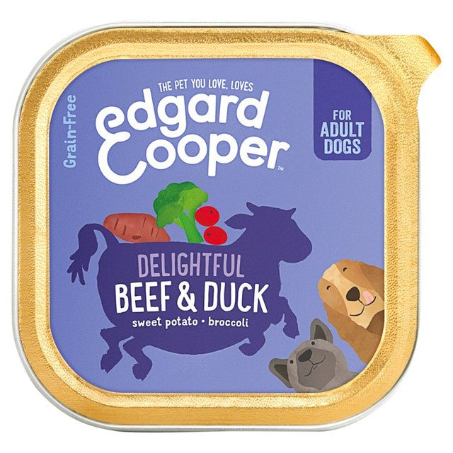 Edgard & Cooper beef and duck wet dog food 150g - British product