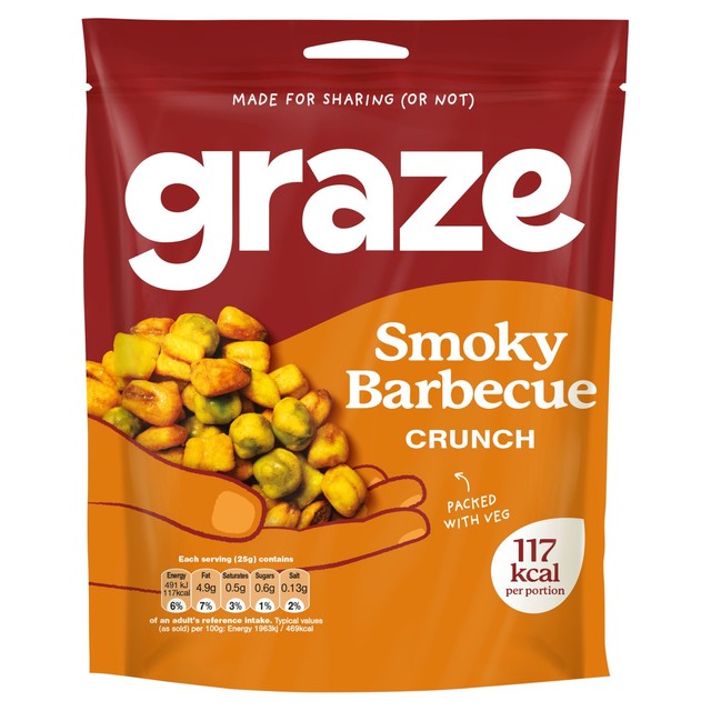 Graze Smoky BBQ Crunch snack mix 100g, UK version