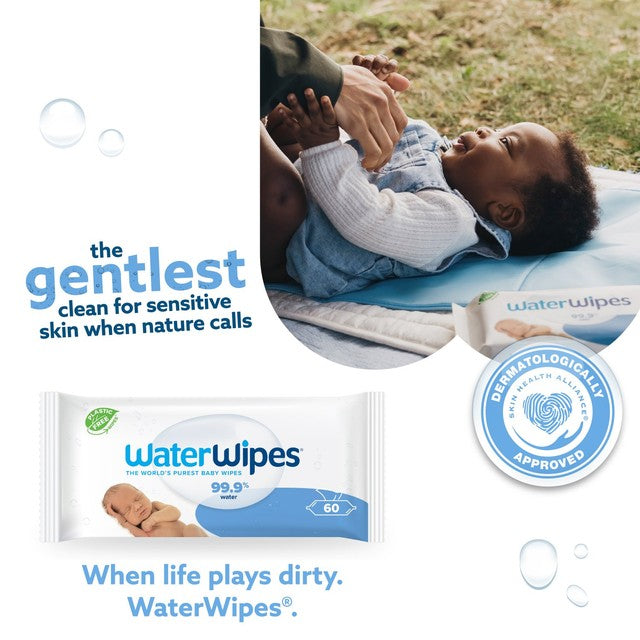 WaterWipes sensitive newborn plastic-free baby wipes 720 wipes (British brand)
