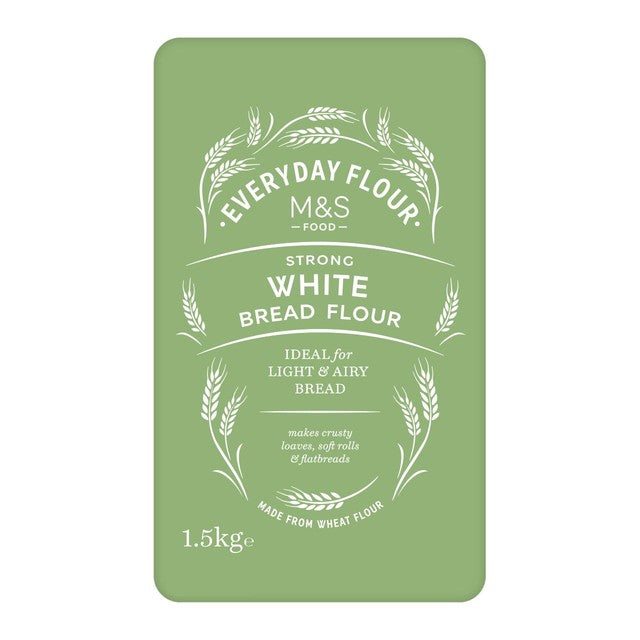 M&S strong white bread flour 1500g, imported from the UK