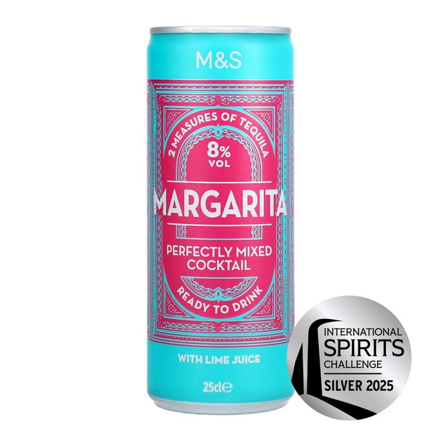 M&S Margarita canned cocktail 250ml, imported from the UK