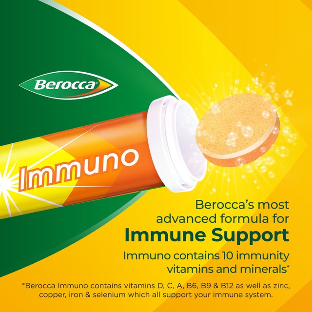 Berocca Immuno Orange Flavour vitamin tablets 30 pack - British product