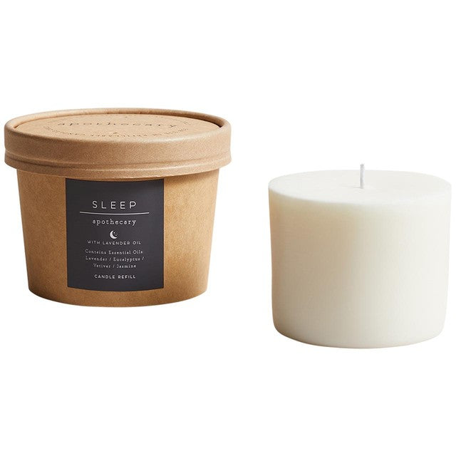 M&S Apothecary Sleep candle refill in Grey, imported from the UK