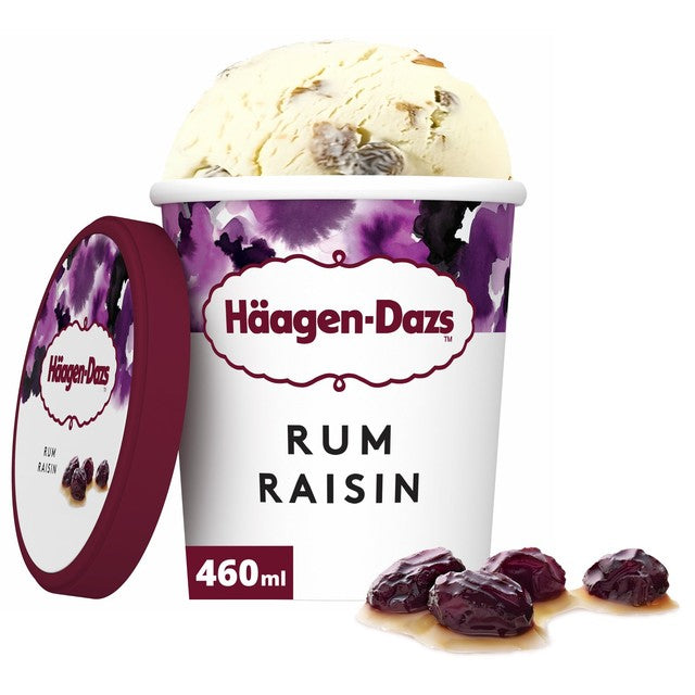 Häagen-Dazs rum and raisin ice cream 460ml, UK version