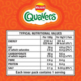 Quavers Red Leicester Cheese Flavour crisps 6 pack, imported from the UK