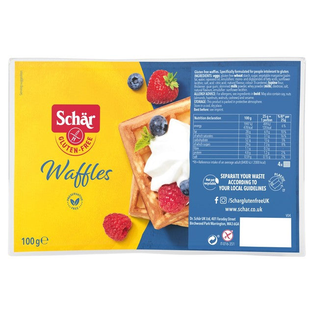 Schar gluten free waffles (British brand)