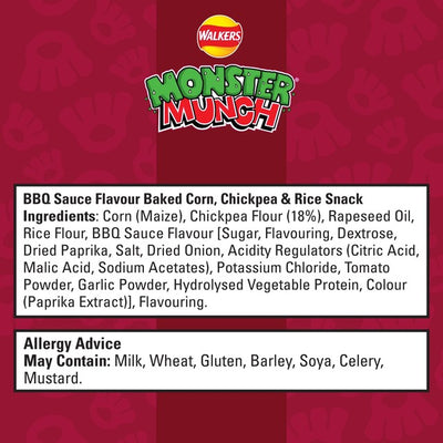 Monster Munch BBQ Sauce Chickpea Crisps Multipack 6 x 20g