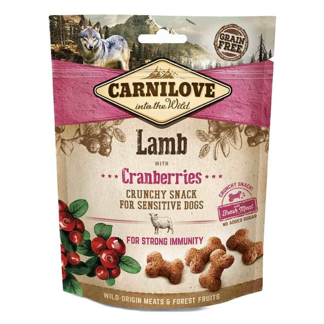 Carnilove lamb with cranberries dog treats 200g - British product