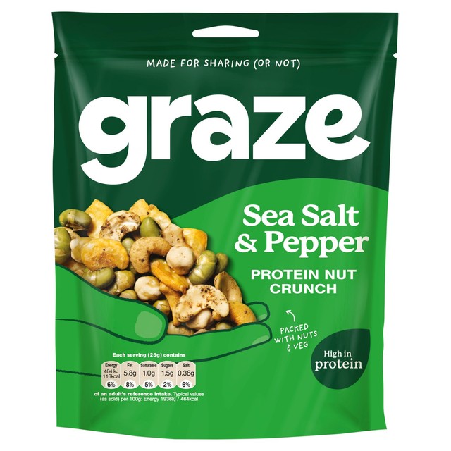 Graze sea salt and pepper protein snack 100g, UK version