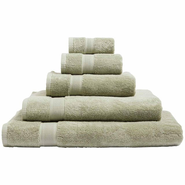 M&S sage green bath towel, imported from the UK