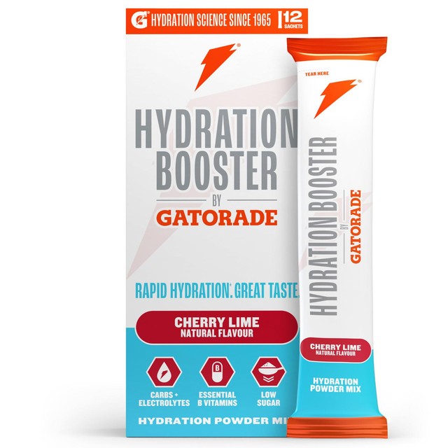 Gatorade Cherry Lime Hydration Booster powder, UK version