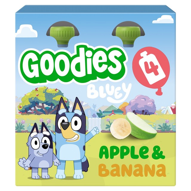 Goodies Bluey fruit smoothie apple banana multipack, UK version
