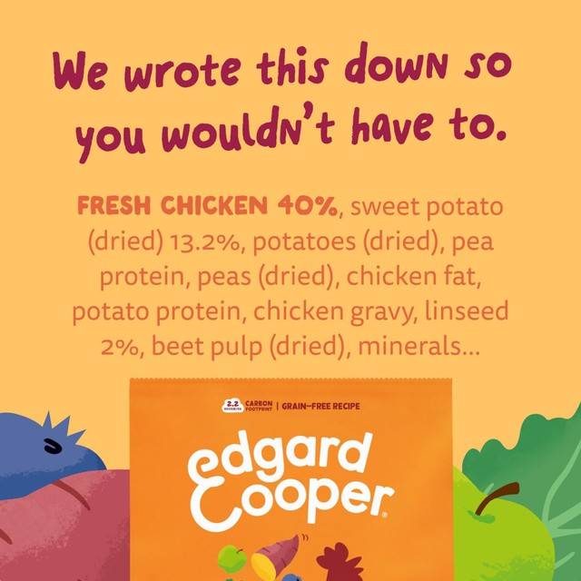 Edgard & Cooper grain-free adult chicken dry dog food 1kg - British product
