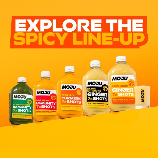 Moju Power Greens Immunity Shot 420ml, imported from the UK
