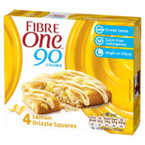 Fibre One Lemon Drizzle Squares 4 x 24g - British product