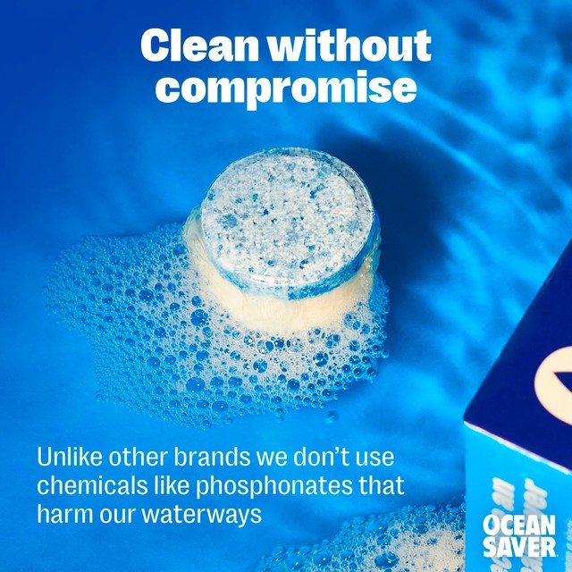 OceanSaver plastic free eco dishwasher tablets 100 pack (British brand)