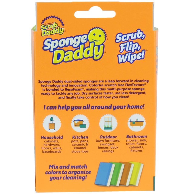 Scrub Daddy Sponge Daddy multi-color sponge 4 pack (British brand)