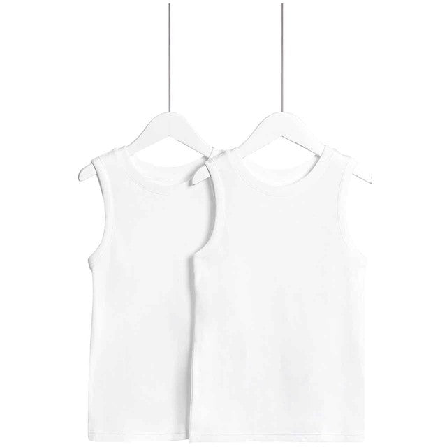 M&S kids thermal vest white 5-6 years 2 pack, imported from the UK