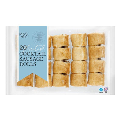 M&S 20 Cocktail Sausage Rolls Party Food 296g