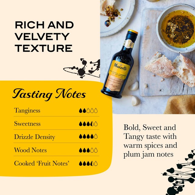 Mazzetti Balsamic Vinegar Gold 4 Leaf 250ml, imported from the UK