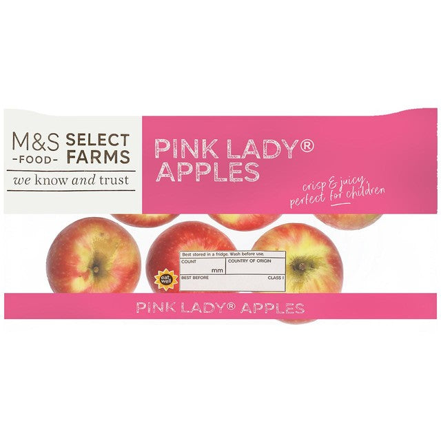 M&S Pink Lady apples 6 per pack, imported from the UK