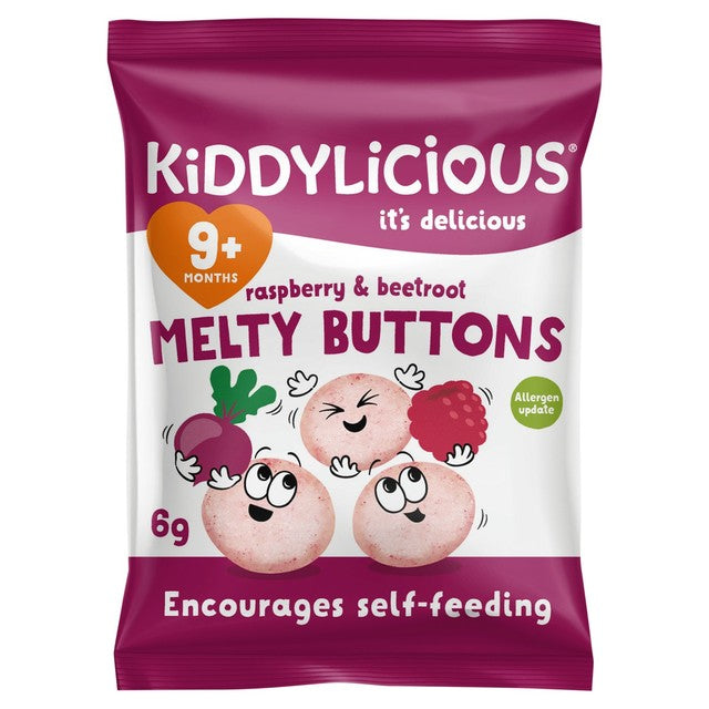 Kiddylicious Melty Buttons Raspberry & Beetroot, UK version