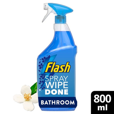 Flash Spray.Wipe.Done. Bathroom Antibacterial Cleaning Spray White Blossom 800ml