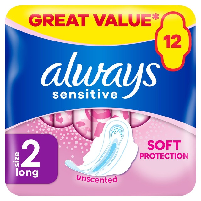 Always Sensitive Long Sanitary Towels Size 2 - British product