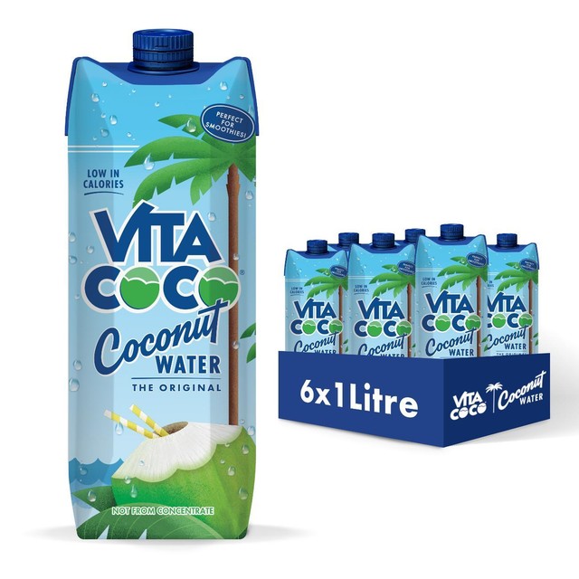 Vita Coco Original Coconut Water 6 x 1L multipack (British brand)