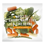 M&S Broccoli Carrot Baby Corn Green Beans 320g, imported from the UK