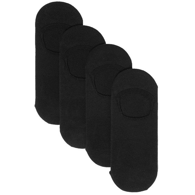 M&S Cotton Invisible Trainer Liners Black Size 6-8, imported from the UK