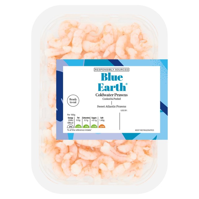 Blueearth Coldwater Prawns 150g - British product