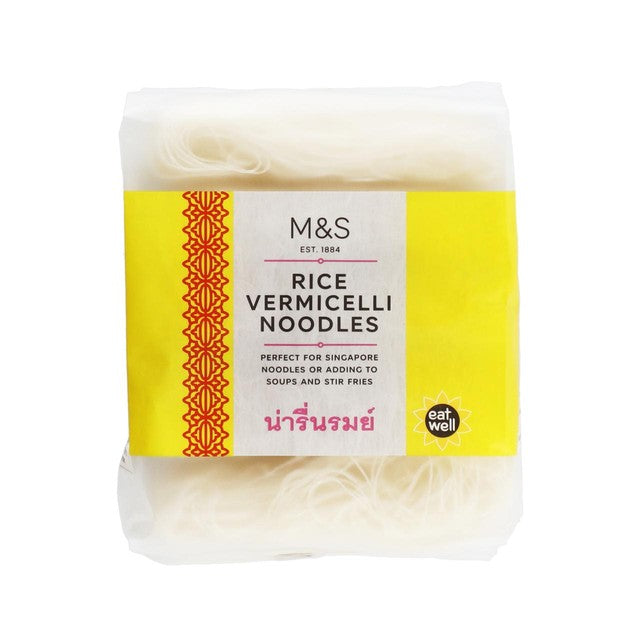 M&S rice vermicelli noodles 250g, imported from the UK