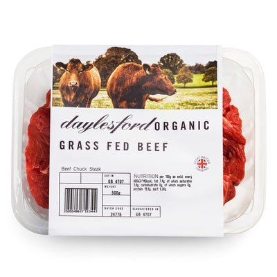 Daylesford Organic British Beef Chuck Steak 500g