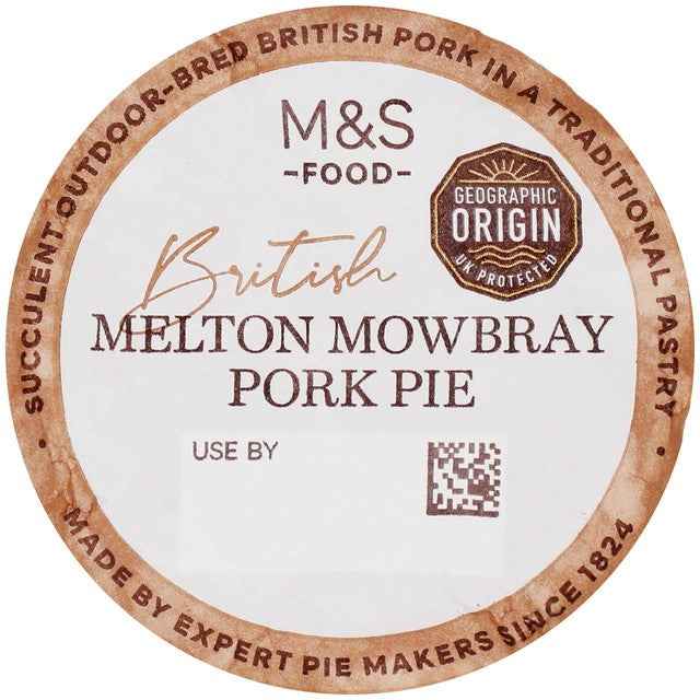 M&S Melton Mowbray pork pie 145g, imported from the UK