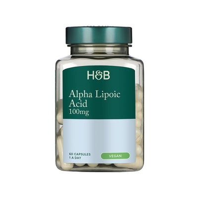 Holland & Barrett Alpha Lipoic Acid 100mg Vegan Food Supplement Capsules 60 Pack
