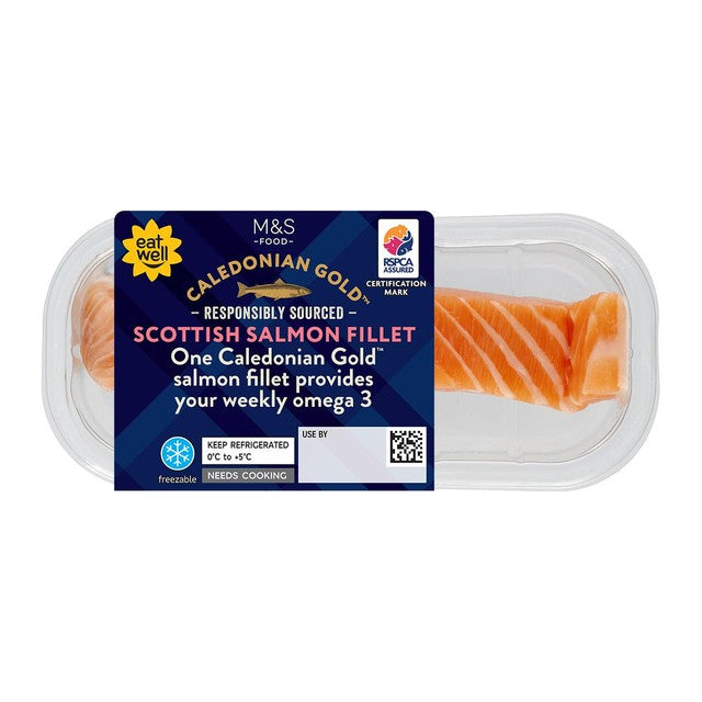 M&S Scottish single salmon fillet 120g, imported from the UK