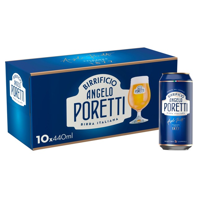 Birrificio Angelo Poretti lager beer 10 x 440ml cans - British product