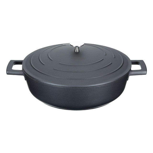 MasterClass cast aluminium shallow casserole dish 28cm/4L, imported from the UK