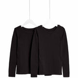 M&S children's thermal tops black 2-3 years 2-pack, imported from the UK